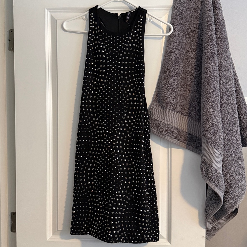 H&M Divide Elegant Black Studded Dress